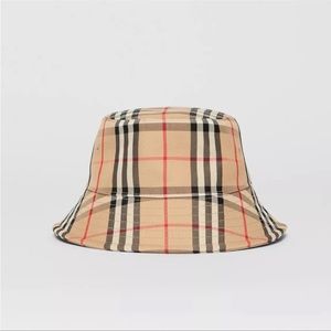 Burberry Vintage Cotton Bucket Hat